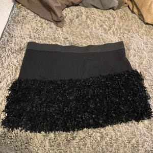 Large black skirt with fringe type bottom